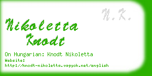 nikoletta knodt business card